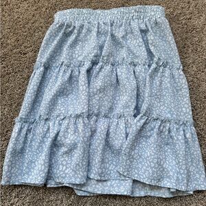 Blue Patterned Women's Skirt